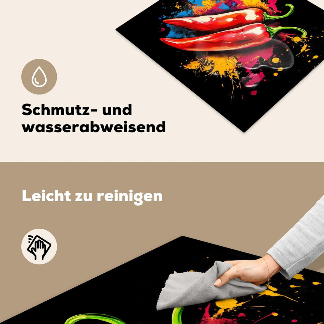KitchenYeah© Herdabdeckplatte Einteilig 59x51 cm Küche Ceranfeld Abdeckplatte Cerankochfeld Abdeckun