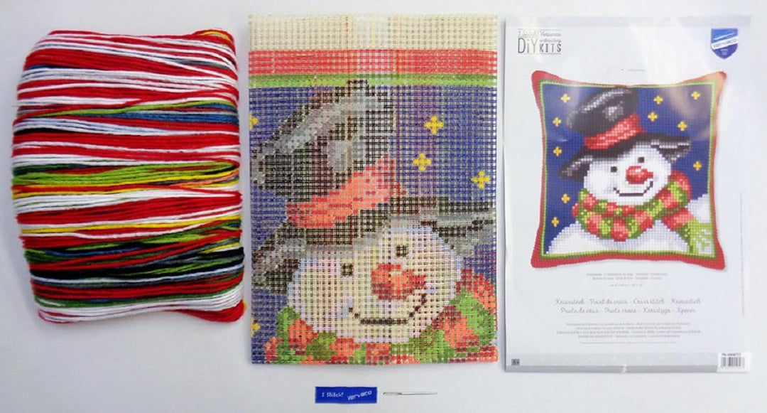 Vervaco Kreuzstichkissen/Stickkissen inklusive Material