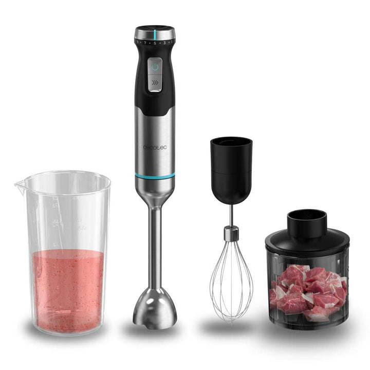 Cecotec Power Pulsar 2300MAX Handmixer Cream &amp; Crush, max. Leistung 2300 W, 4-Blatt-Klingen mit schw