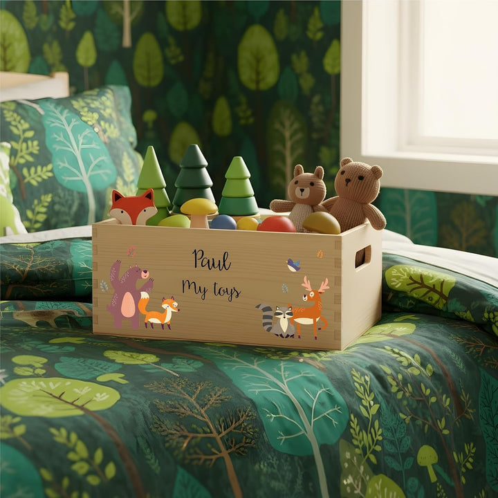 Creative Deco Personalisierte Geschenke Baby Holzkiste Spielzeugkiste mit | Wunschnamen | Spielzeug