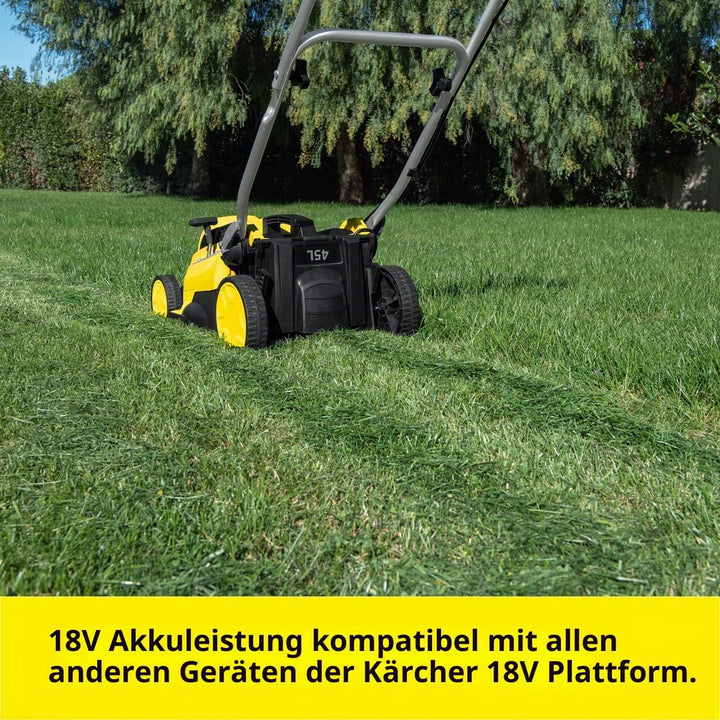 Kärcher 18 V Akku-Rasenmäher LMO 18-36, Schnittbreite: 36 cm, verstellbare Schnitthöhe: 30-70 mm, Mu