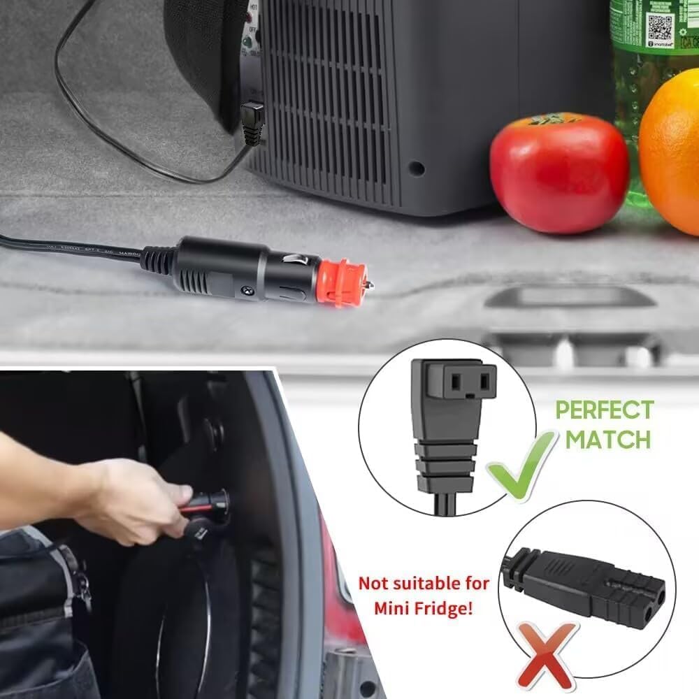 Sarini 12 V/24 V DC-Netzteil,Autoladegerät,Autokühlschrank-Verlängerungskabel für Alpicool CF35 CX30