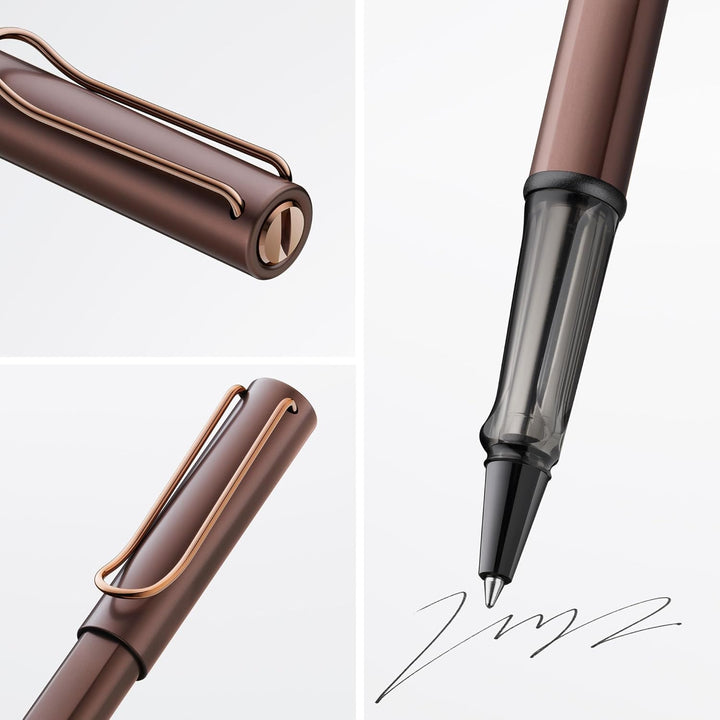 LAMY Lx Tintenroller 390 – Rollpen aus Aluminium eloxiert in der Farbe Marron (kastanienbraun) mit t