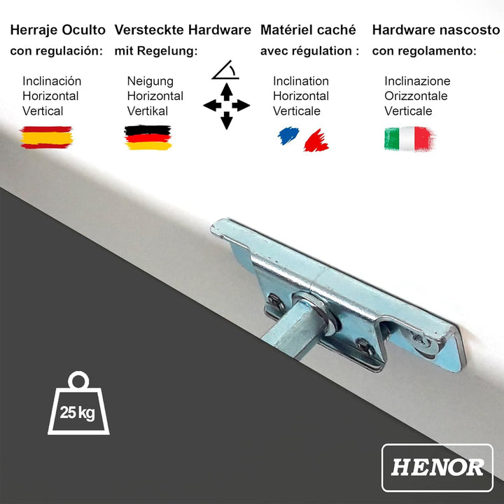 Henor Wandregal FSC® Holzwandregal 80 x 20 x 3 cm. Laden Sie 25 kg. Graphit 80 Graphit 20 Cm, 80 Gra