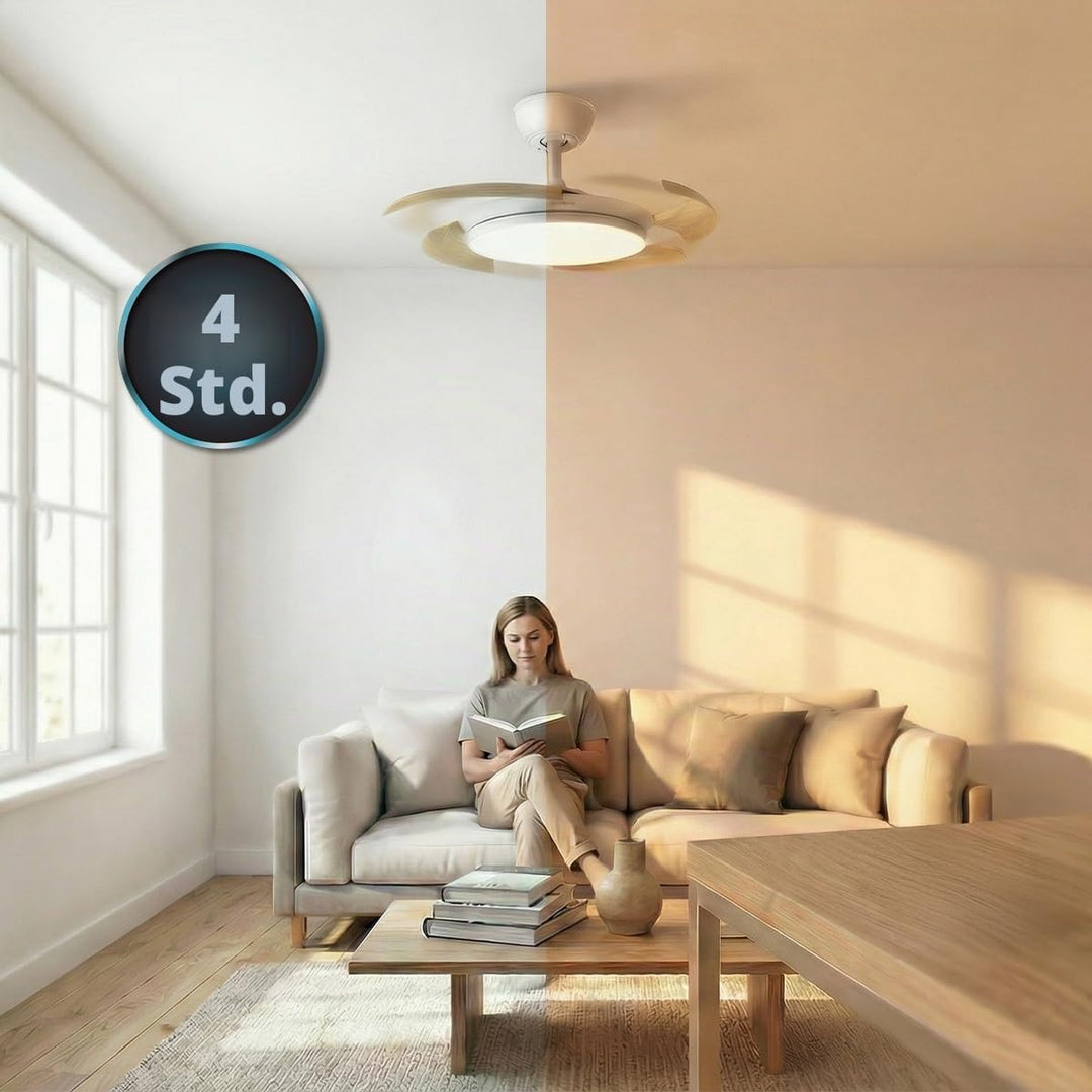Cecotec Deckenventilator Aero 4500 Puzzle Invisible. 30 W, 6 Geschwindigkeiten, Fernbedienung, 7 cm