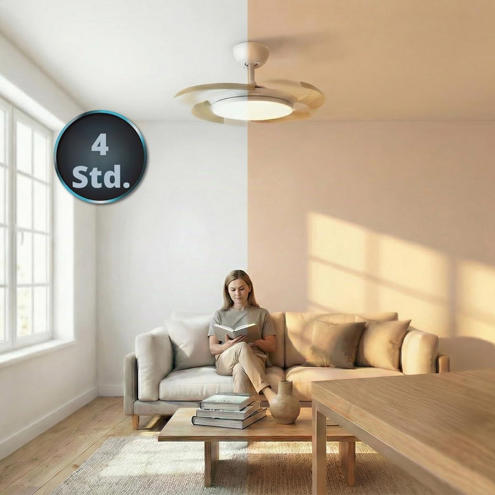 Cecotec Deckenventilator Aero 4500 Puzzle Invisible. 30 W, 6 Geschwindigkeiten, Fernbedienung, 7 cm