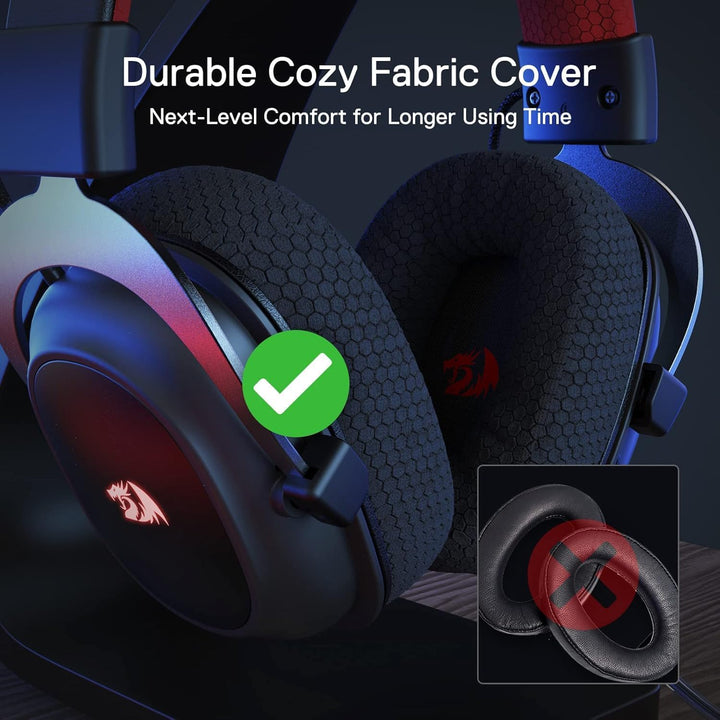 Redragon H510 Zeus-X RGB Kabelloses Gaming-Headset – 7.1 Surround Sound – 53 mm Audio-Treiber-Ohrpol