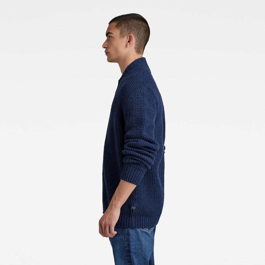 G-STAR RAW Herren Chunky Zip Cardigan Knits XS Blau (Rank Blue D23533-d170-868), XS Blau (Rank Blue