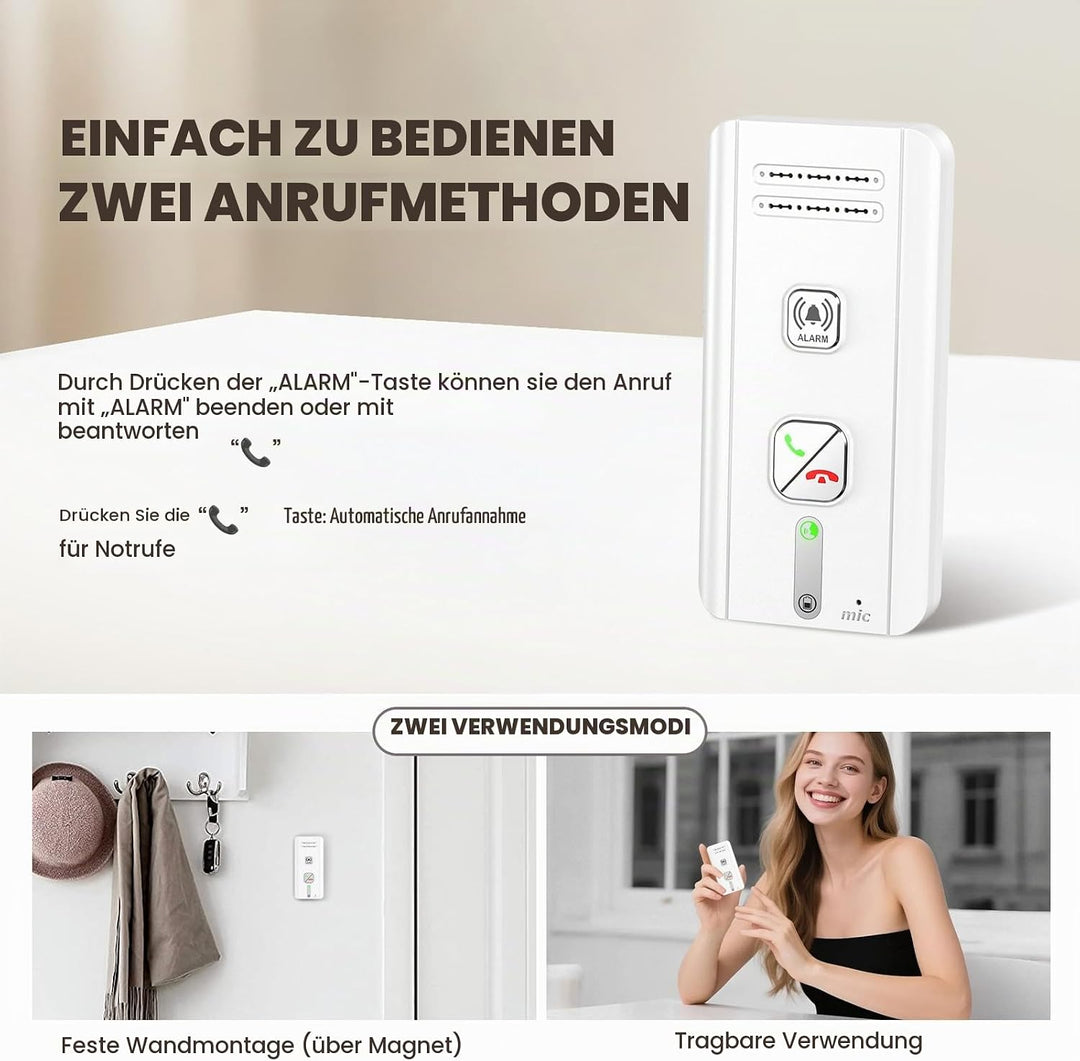 Gegensprechanlage Funk Kabellos, 2-Wege-Gegensprechanlage, Kabelloses Intercom-System für Zuhause, 5