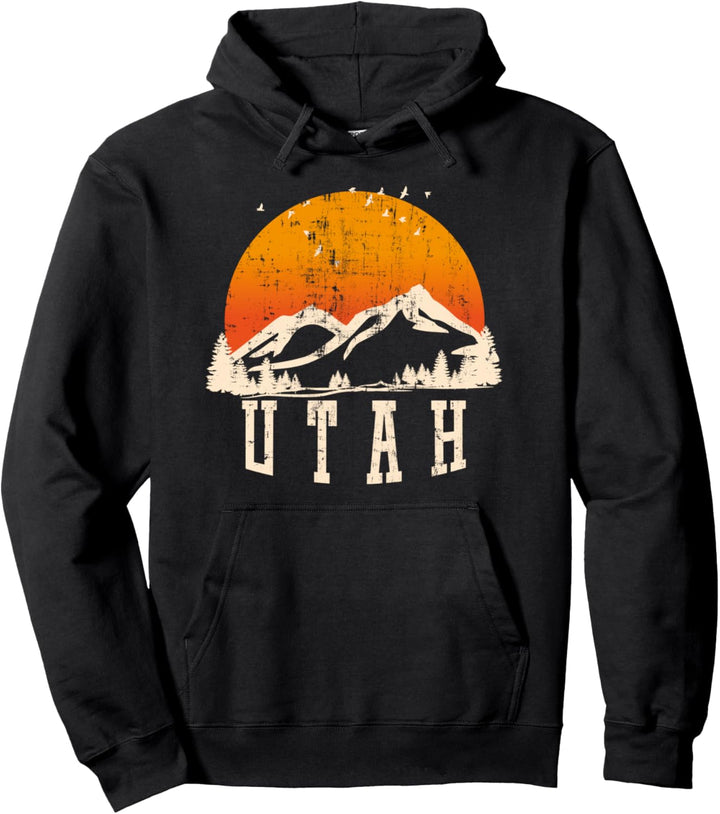 Retro Utah Rocks Mountain Grafik Bild Souvenir State Pride Pullover Hoodie