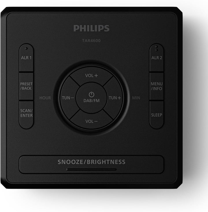 Philips TAR4500 Dual-Alarm FM Radiowecker mit USB-C-Ladeanschluss