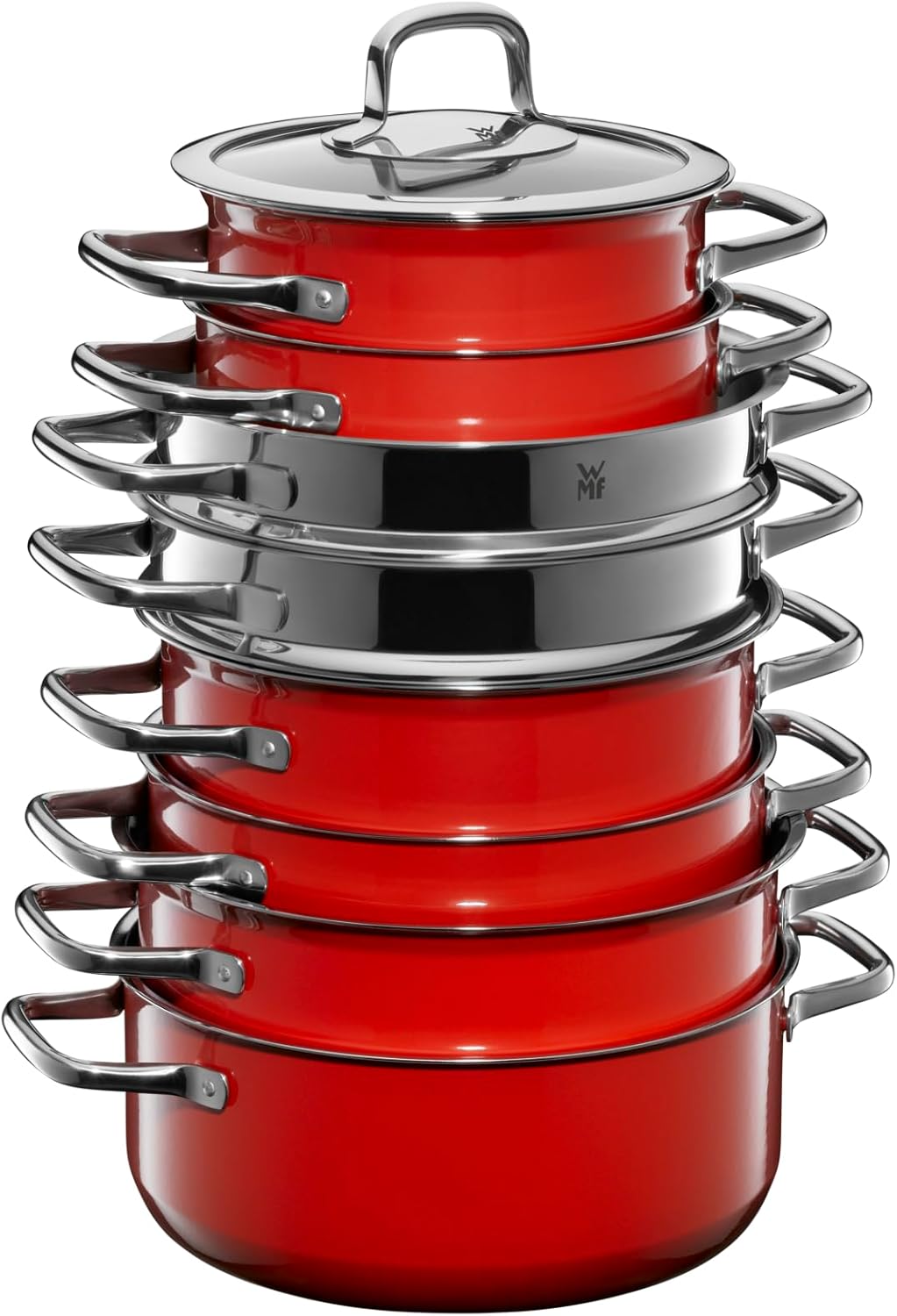 WMF Fusiontec Mineral Kochtopf gross 22 cm, Glasdeckel, Fleischtopf Induktion 4,7l, High-Tech Kerami