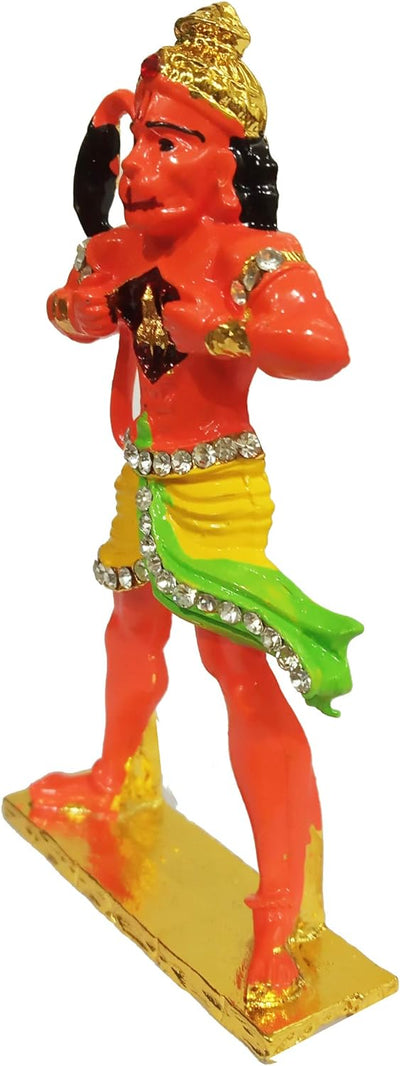 Purpledip Metall-Idol Lord Hanuman: Ramayana-Darstellung von Lord Ram Forever in Hanumanji 's Heart