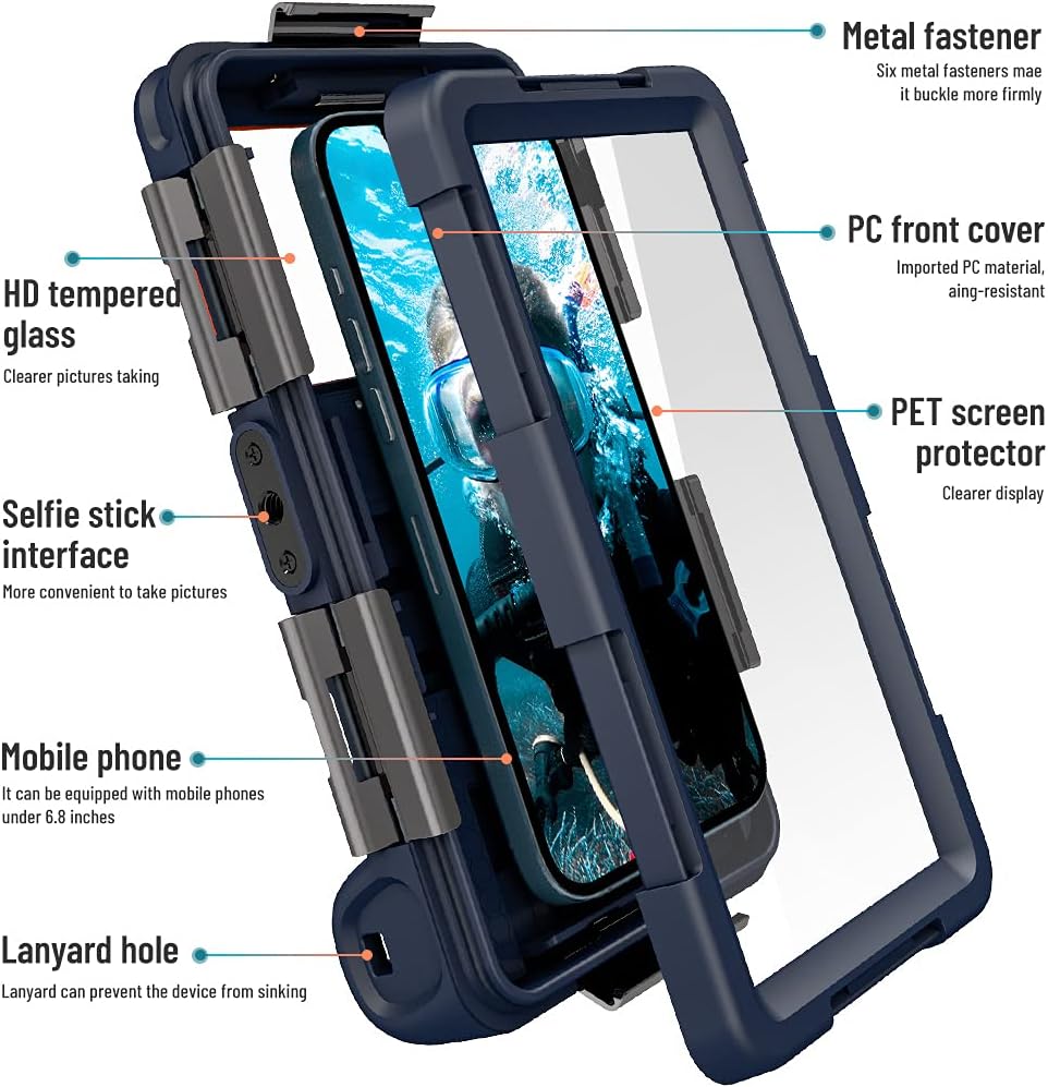 T-Bee Handyhülle wasserdichte IPX8 zum Schwimmen Universal Tauchabdeckung Unterwasser Handytasche fü