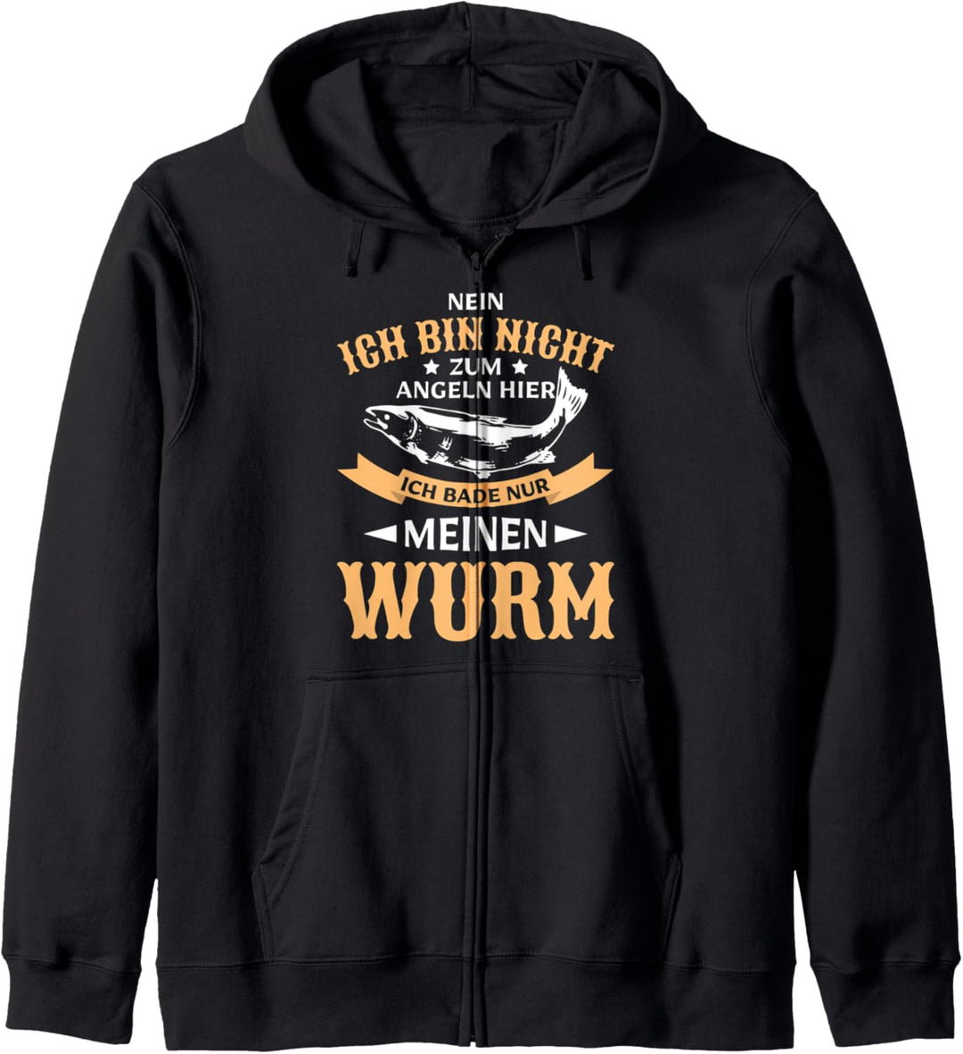 Nein ich bin nicht zum angeln hier Hecht Mann Carp Fishing Kapuzenjacke