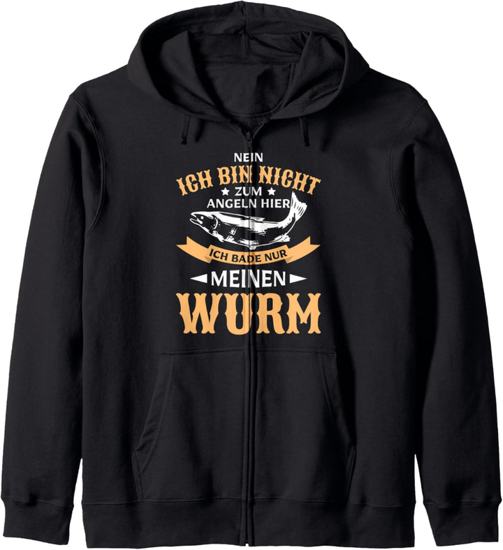 Nein ich bin nicht zum angeln hier Hecht Mann Carp Fishing Kapuzenjacke