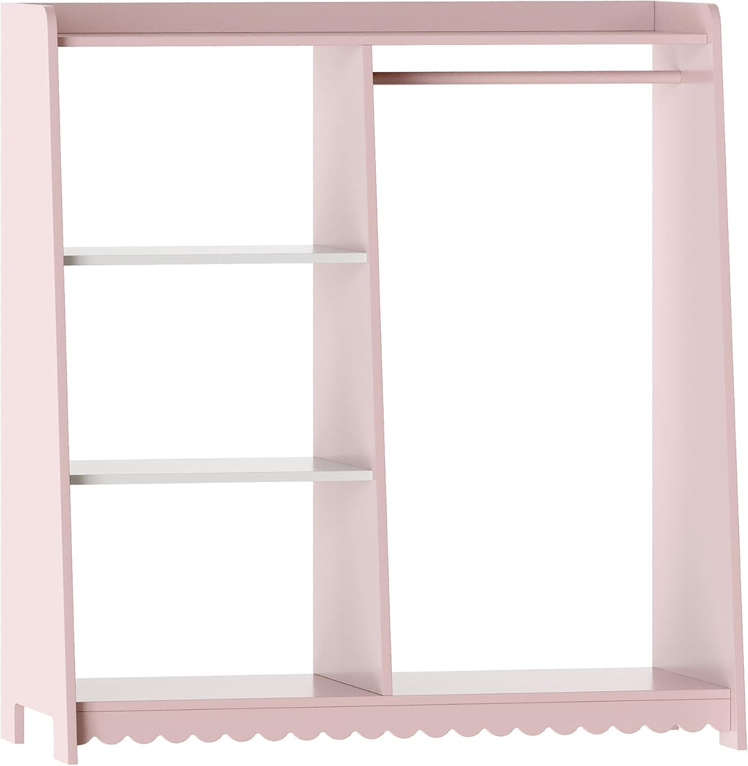 [en.casa] Kindergarderobe stehend Vestnes Kinder Kleiderschrank mit Kleiderstange 90 x 80 x 38 cm Kl