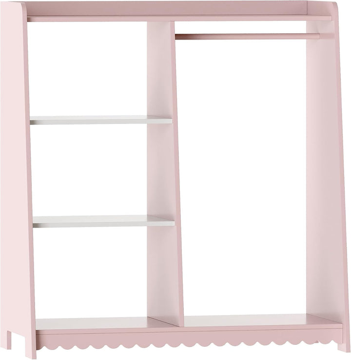 [en.casa] Kindergarderobe stehend Vestnes Kinder Kleiderschrank mit Kleiderstange 90 x 80 x 38 cm Kl