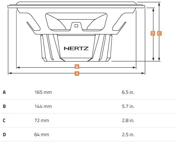 Hertz 16,5cm / 165mm 2-Wege Auto Lautsprecher Komponenten System/Boxen DSK 165.3-80 Watt RMS / 160 W