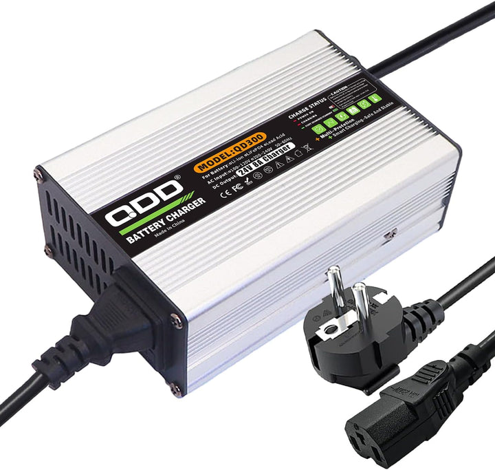 24 V 8 A Ladegerät, 27,6 V Blei-Säure-Ladegerät für 24 V Blei-Säure-AGM-Gel-VRLA-OPZV-Batterie mit C