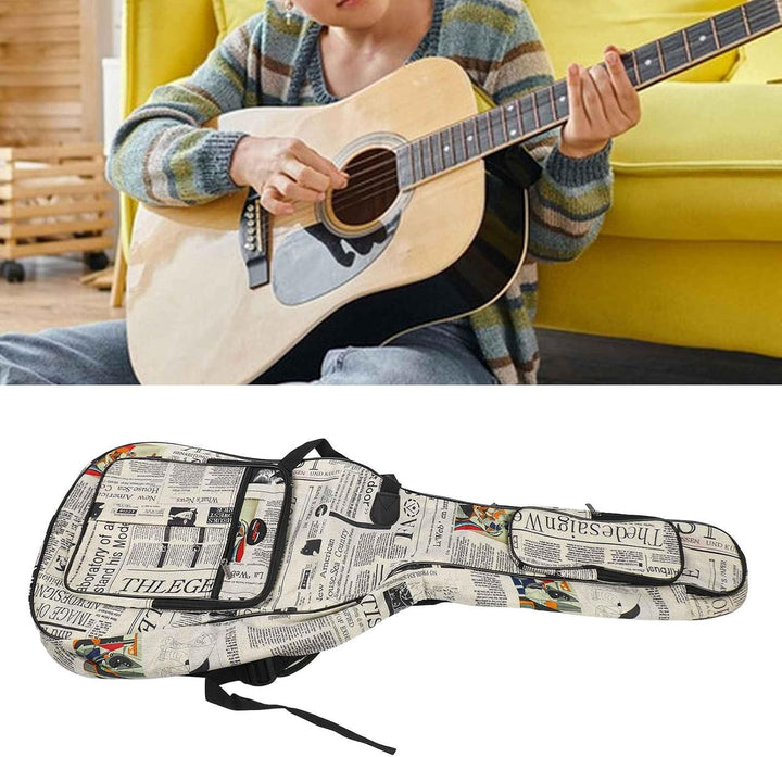 600D Wasserresist Oxford -Stoffgitarrenbeutel, Akustikgitarrentransporthülle mit verstellbaren Schul