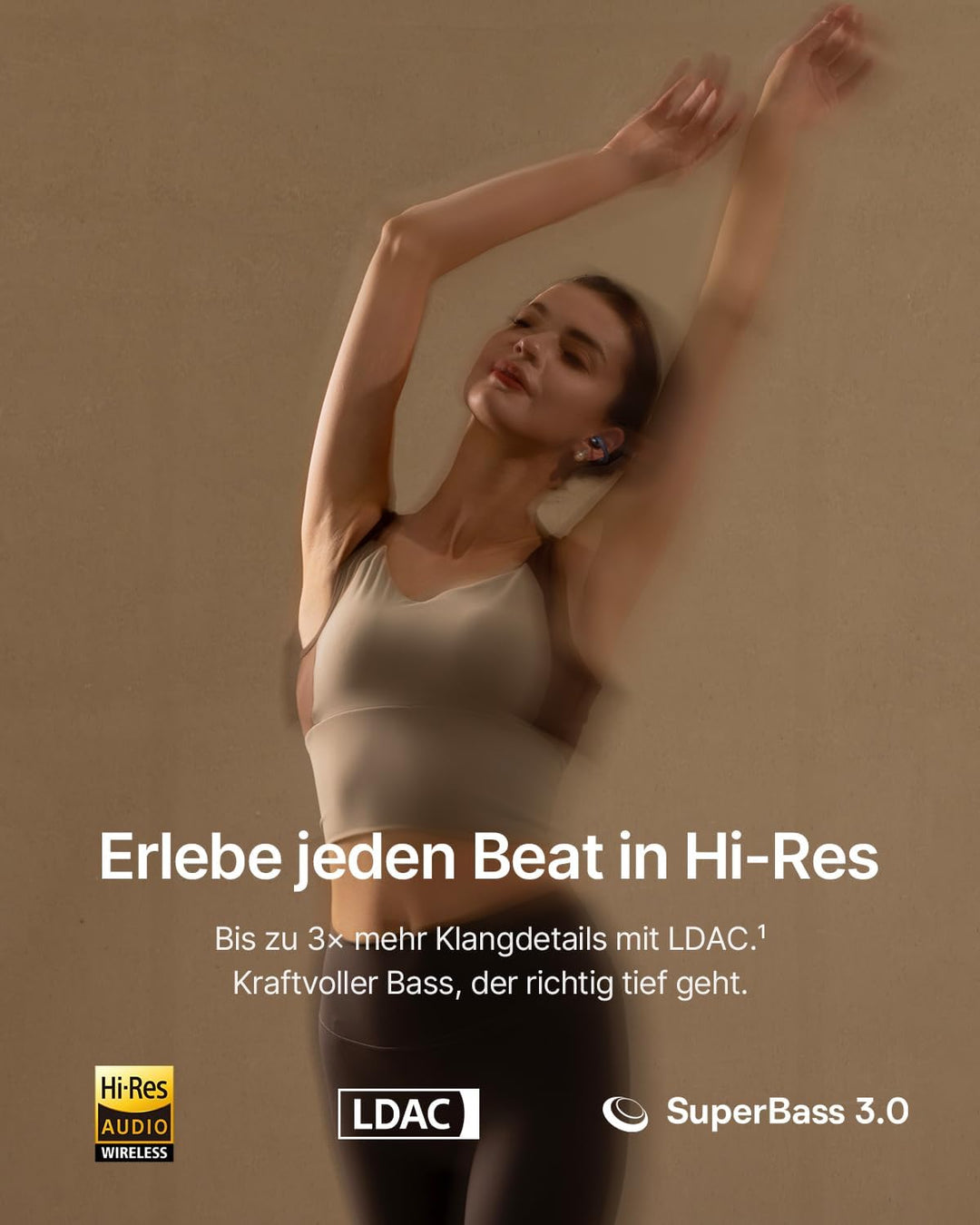 Baseus Open Ear Kopfhörer, Clip-On Earbuds mit CloudComfort 2.0, SuperBass 3.0, Bluetooth 6.0, 4-MIC