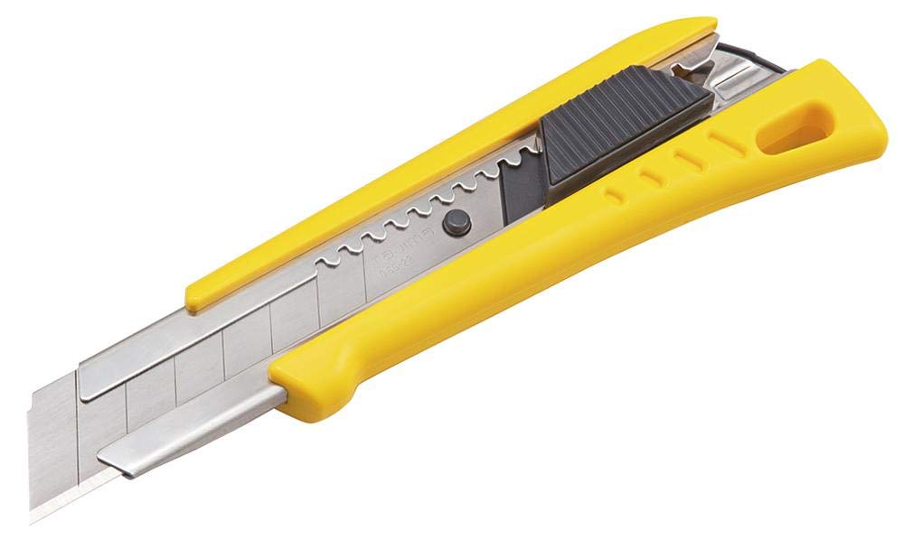 Tajima Hochleistungscutter 22mm, mit 2 Klingen im Griffmagazin, Auto-Blade-Lock.
