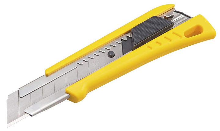 Tajima Hochleistungscutter 22mm, mit 2 Klingen im Griffmagazin, Auto-Blade-Lock.