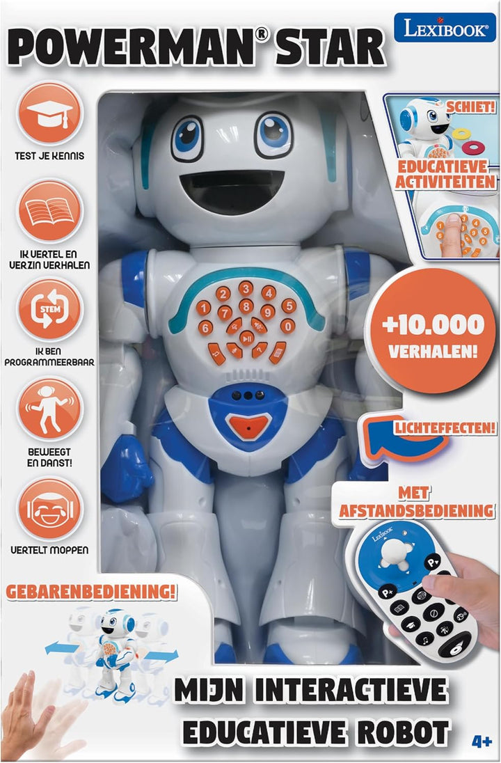 Lexibook, Powerman® Star, Ferngesteuerter Roboter, Sprechen und Gehen, programmierbar, für Kinder 4+