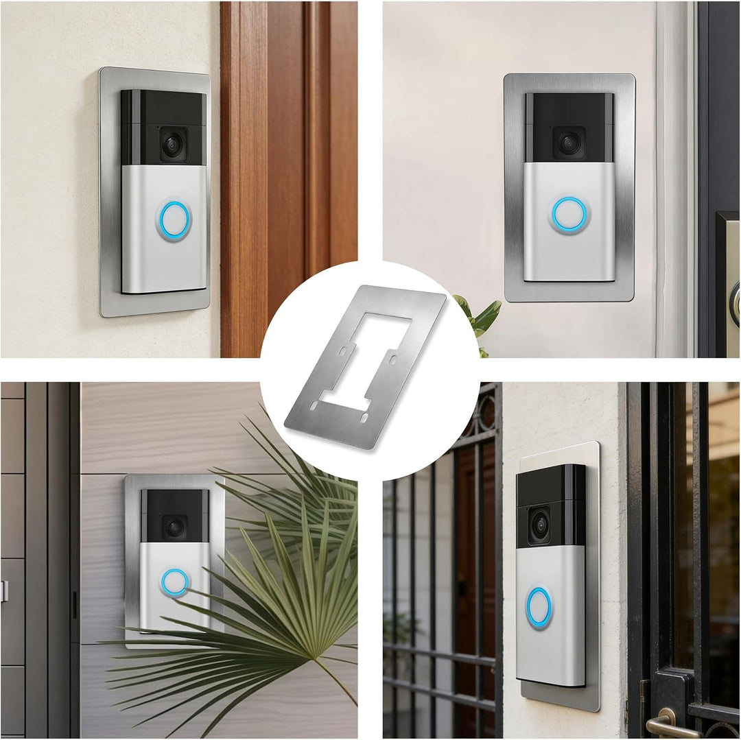 Blende Edelstahl für Ring Video Doorbell - Halterung für Video Klingel mit Kamera, Geeignet für Ring