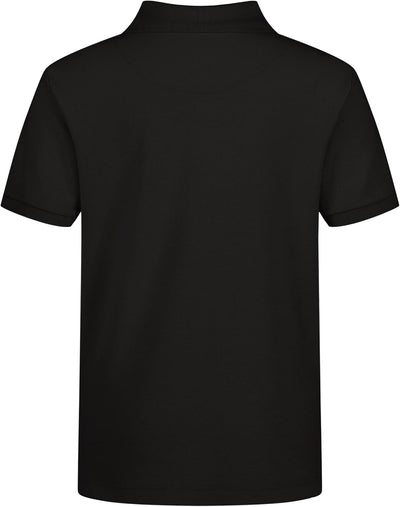 Nautica Boys' Big School Uniform Short Sleeve Pique Polo, Black, Medium-10/12