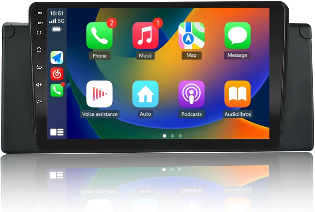 EZoneTronics Carplay Android 10.1 Autoradio Stereo für BMW X5 E53 1999-2006 9 Zoll Touchscreen High