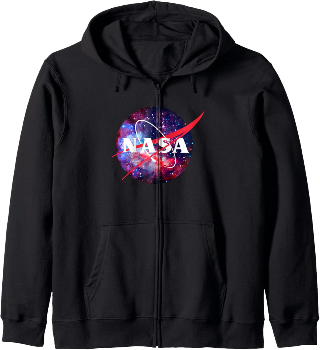 Trendy NASA Red Swish Galaxy Background Kapuzenjacke