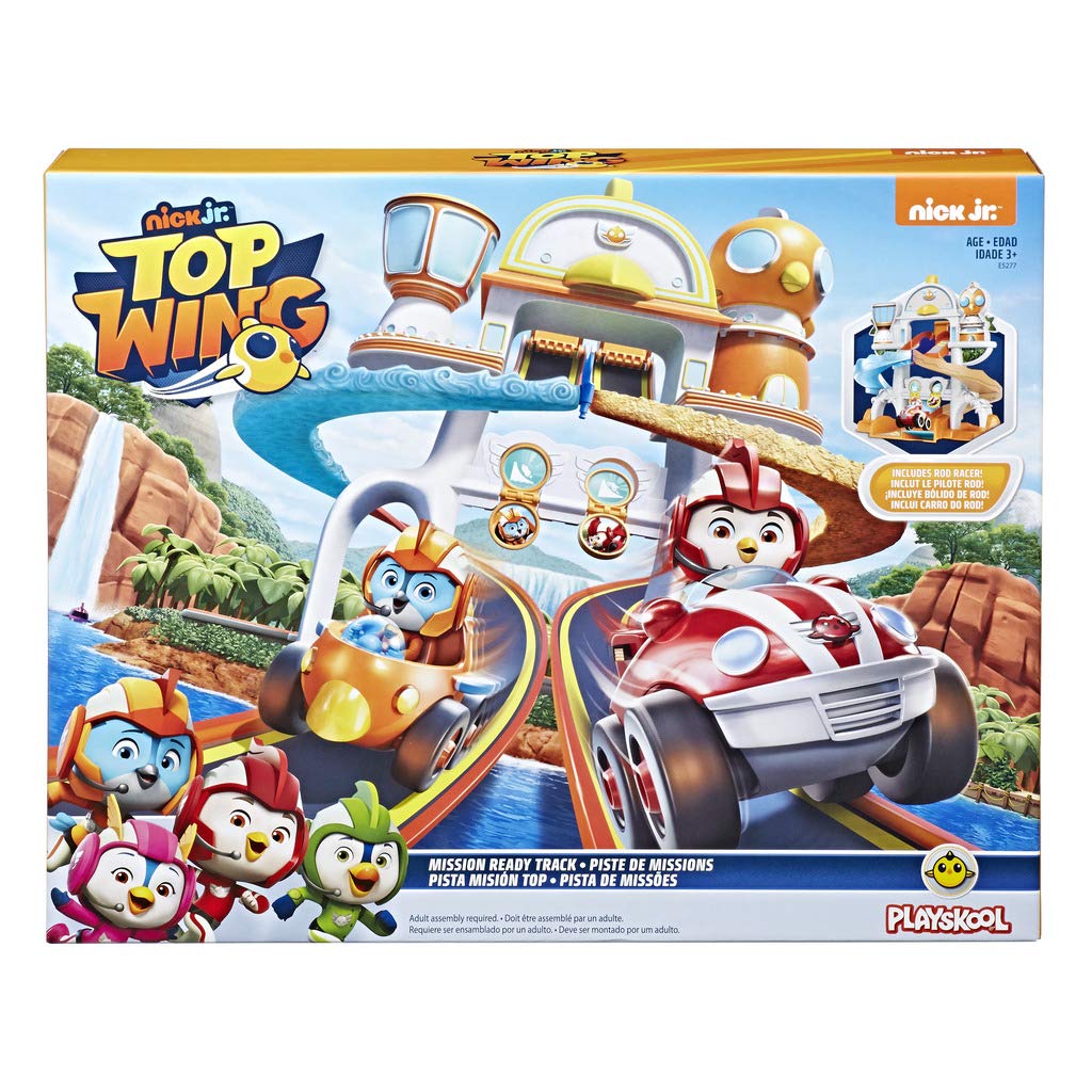 Hasbro Top Wing Turbo-Piste Spielset, enthält Sprungrampe und Starter für zwei Top Wing Flitzer, Spi