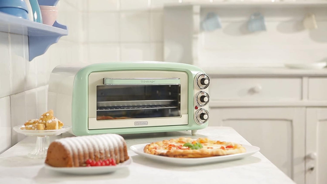 Ariete Vintage-Ofen 979, Retro Elektrobackofen mit 3 Backpositionen, 30 cm Pizzaofen, Max temp. 230°