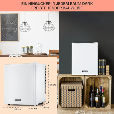 Klarstein Mini Kühlschrank für Zimmer, 23L Mini-Kühlschrank für Getränke & Kosmetik, Kleine Minibar,