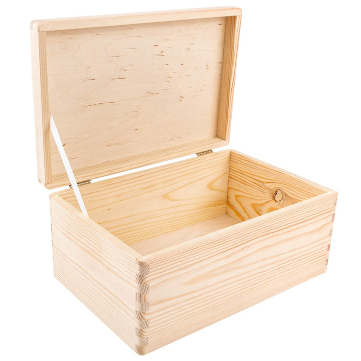 Creative Deco Holzkiste mit Deckel | 30 x 20 x 14 cm (+/-1cm) | Weihnachten Erinnerungsbox Baby Gros