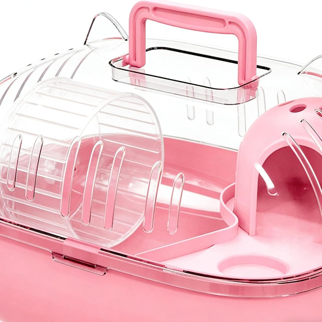 Hamster-Tragekäfig, tragbarer Hamster-Reisekäfig, kleine -Tier-Transportbox für Kaninchen, Nagetiere
