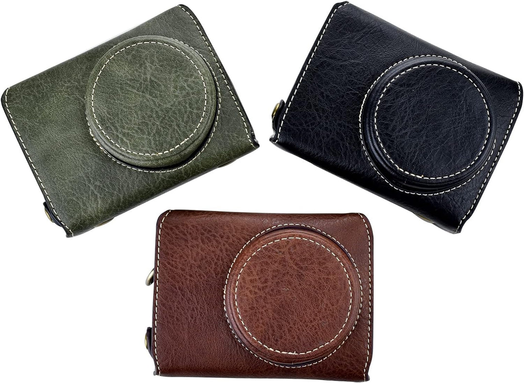 Rieibi Ricoh GR III/GR IIIx Tasche – Vintage PU Leder Kameratasche für Ricoh GR IIIx GR III GRIII GR