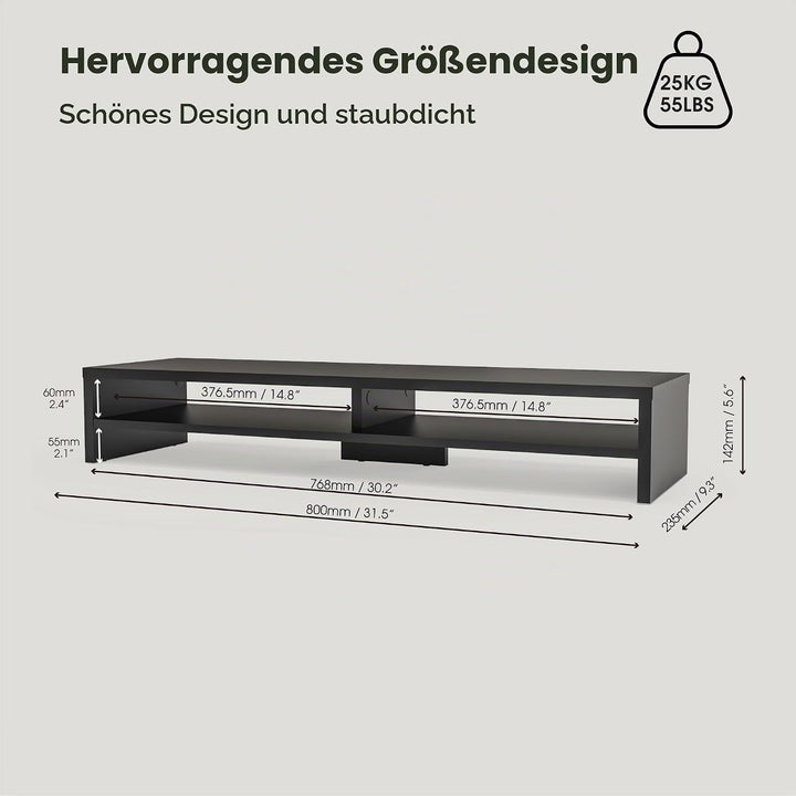 Fenge Dual Monitorständer Riser 2 Etagen Bildschirmständer für Computer PC Laptop Drucker TV, Schrei