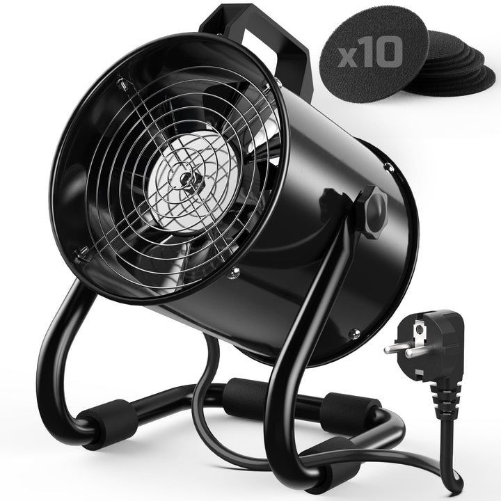 Tragbare Dunstabzugshaube 40W 600m³/h Abluftventilator mit 10 Aktivkohle Filter/120°verstellbare/Ger