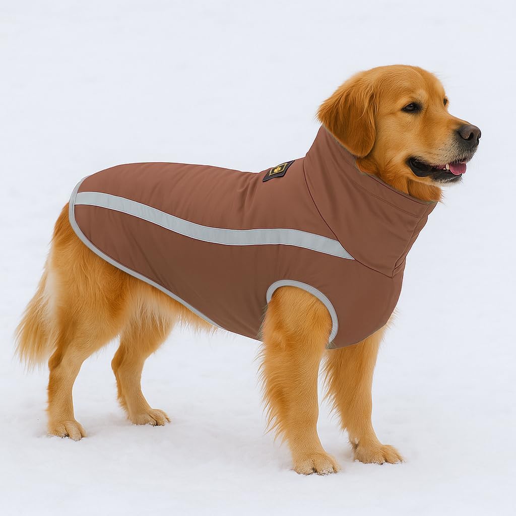 FEimaX Hundemantel Hundejacke wasserdichte Reflektierende Wintermantel mit Fleece Gefüttert Hund Wel