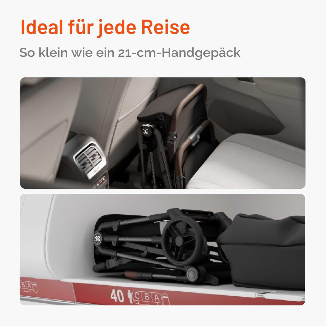 MAMAZING Baby Reise Buggy Kinderwagen für 6M-4 Jahre bis 22kg,Handgepäck Geeignet Klein zusammenklap