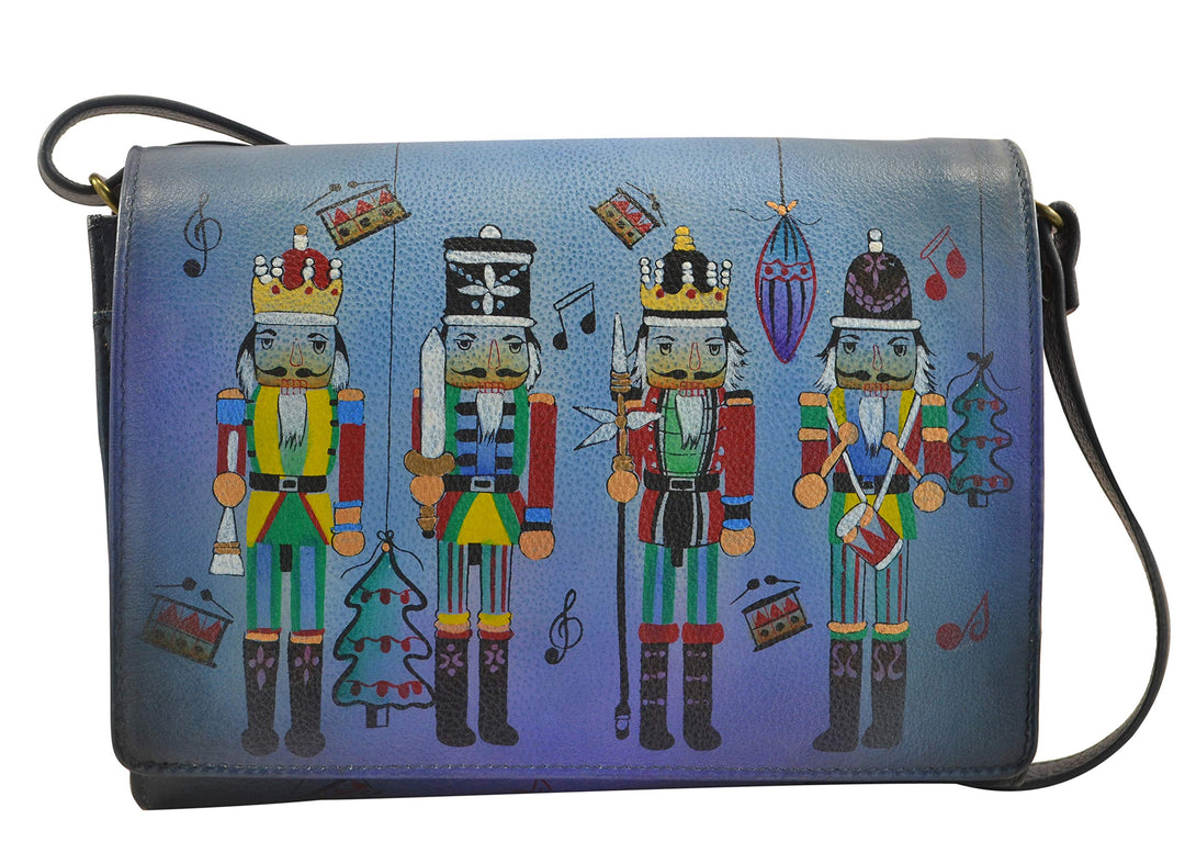 Anuschka handbemalte Ledertaschen für Damen, handgemachtes Geschenk für Frauen, Damen Schultertasche