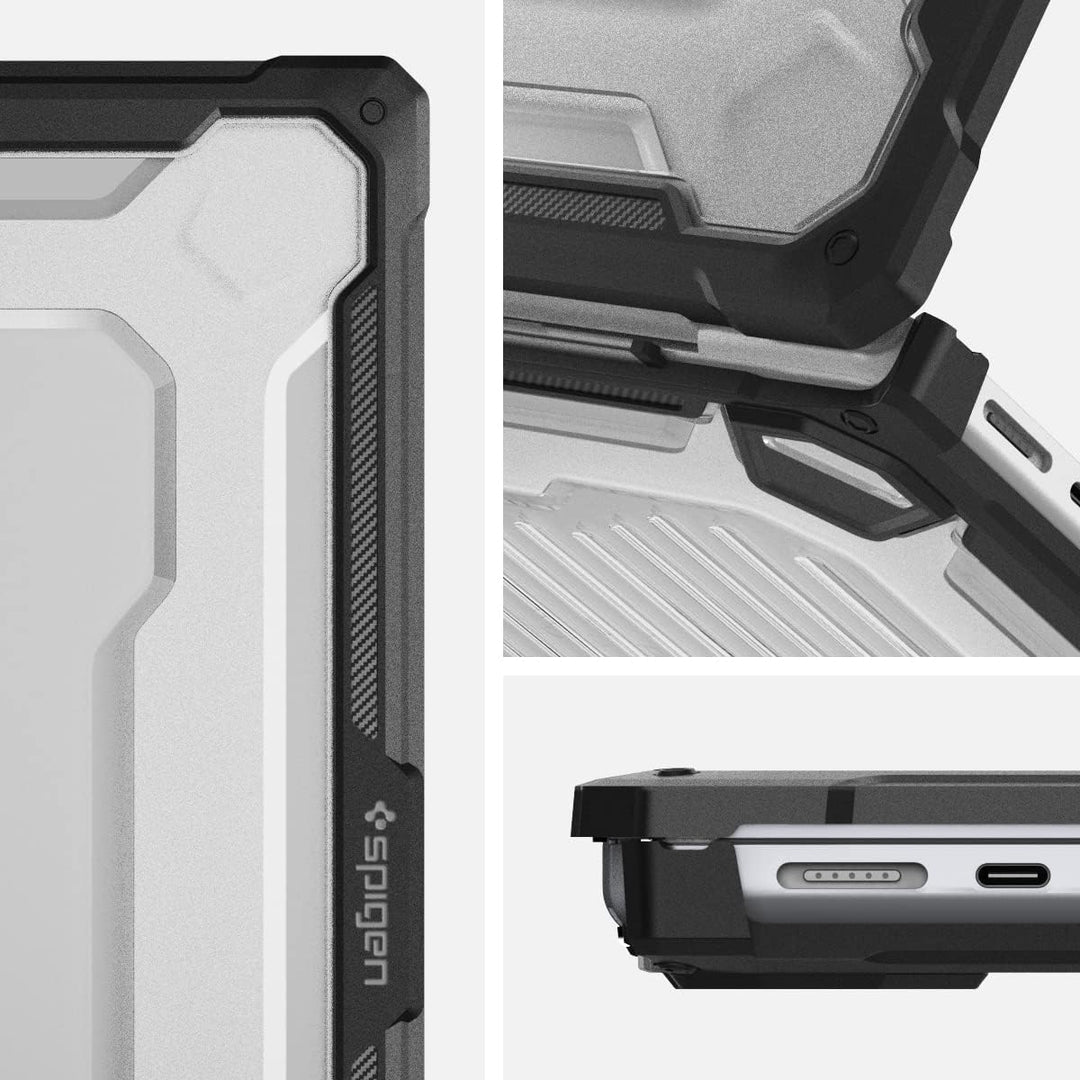 Spigen Rugged Armor Hülle MacBook Pro 14" Zoll Case Kompatibel mit M3 / M3 Pro / M3 Max / M2 Pro / M