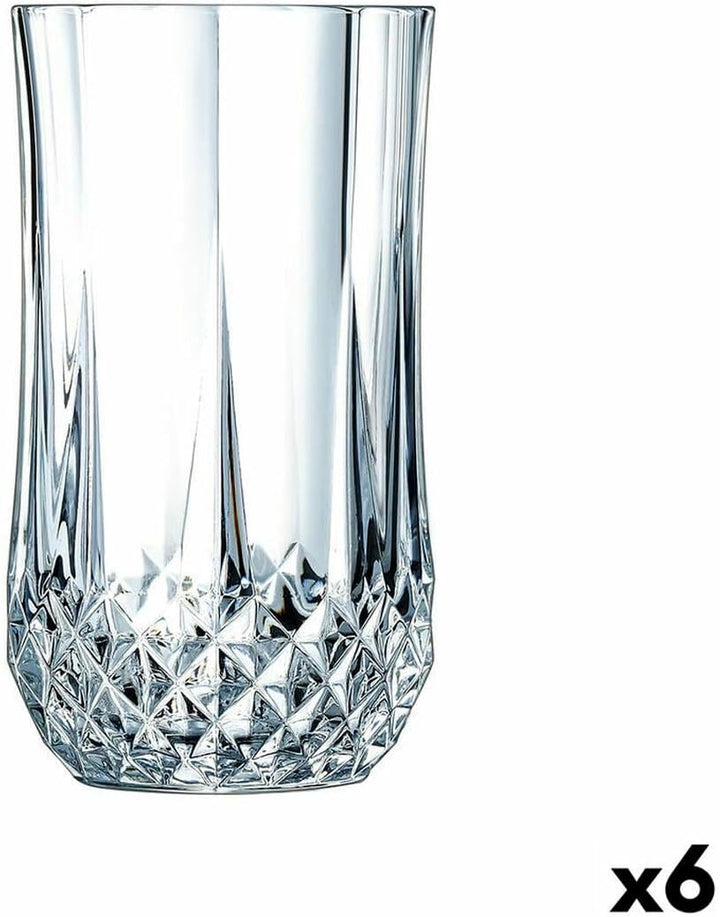 Cristal d'Arques Longdrinkgläser, Glas, Transparent, 6 Stück (1er Pack),