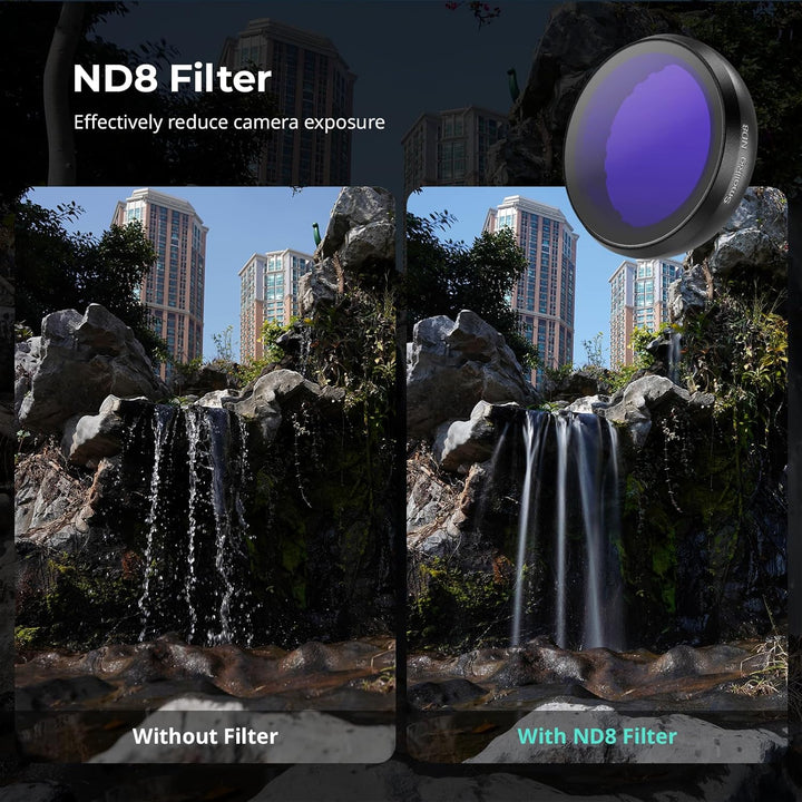 SMALLRIG GO Ultra Filter Kit für Insta360 GO Ultra, Snap-On-Design, enthält ND8-Filter, CPL-Filter,