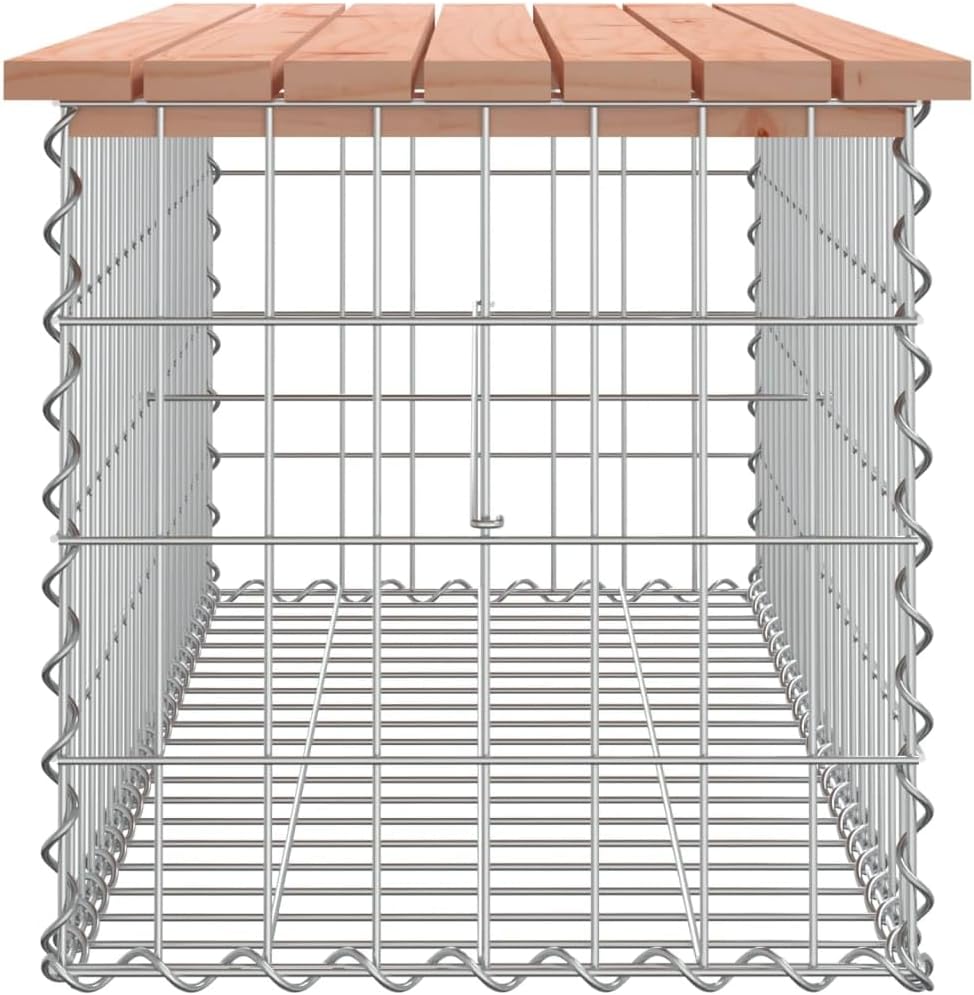 vidaXL Gartenbank aus Gabionen 103x44x42 cm Massivholz Douglasie 103 x 44 x 42 cm Braun, 103 x 44 x
