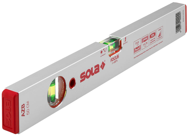Sola 1010701 Alu-Wasserwaage "AZB 50" cm in rot, 500 mm, 500 mm