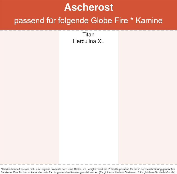 Kaminrost/Ascherost Rund Ø 225 x 10 mm passend für Globe Fire** Kaminöfen inkl. Modellübersicht - As